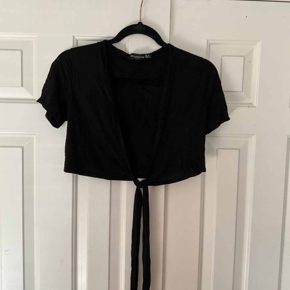 Tie front crop top